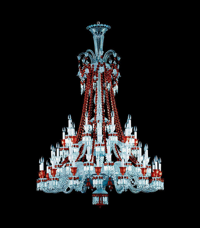 LUSTRE-ZENITH-CLEAR-AND-RED-48L LUSTRE ZENITH CLEAR AND RED 48L - Imagem 1