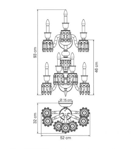 ARANDELA ZENITH 7L - DIMENSÕES