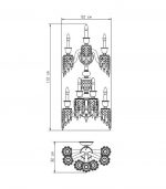 ARANDELA ZENITH CHARLESTON 7L - DIMENSÕES