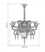 LUSTRE MILLE NUITS 12L - DIMENSÕES