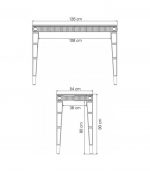 MESA CONSOLE CRYSTAL SUPPER 126X54X90 - BASE - Imagem 2