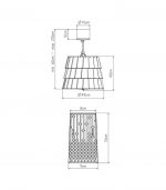 LUSTRE TUILE DE CRISTAL PICCADILLY PEQUENO - Imagem 2