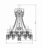 LUSTRE ZENITH CHARLESTON LONGO 24L - Imagem 2