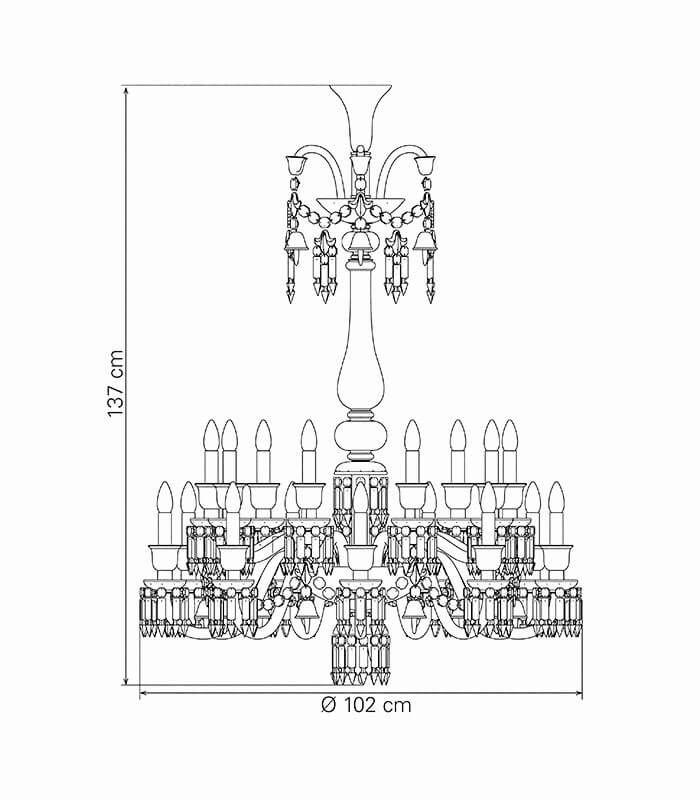 LUSTRE-ZENITH-FLOU-LONGO-18L---DIMENSÕES LUSTRE ZENITH FLOU LONGO 18L - Imagem 1