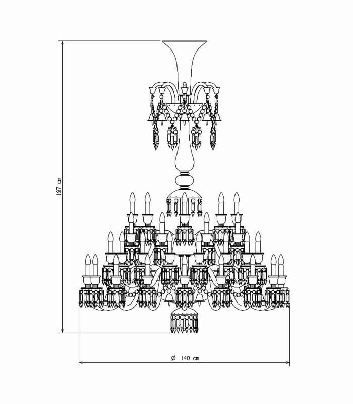 LUSTRE-ZENITH-FLOU-LONGO-48L---DIMENSÕES LUSTRE ZENITH FLOU 48L - Imagem 1