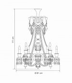 LUSTRE ZENITH LONGO 12L - Imagem 2