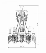 LUSTRE ZENITH CHARLESTON LONGO 12L - Imagem 2